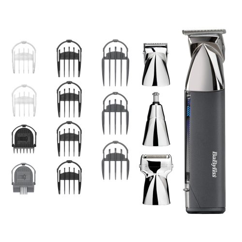 BaByliss MT996E Super-X Metal 15az1-ben, arc- és testszőrtelenítő készlet, metál ezüst