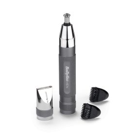   BaByliss E116E Super X-Metal Series Orr- és fülszőrzetnyíró szemöldök trimmerrel, szürke-ezüst