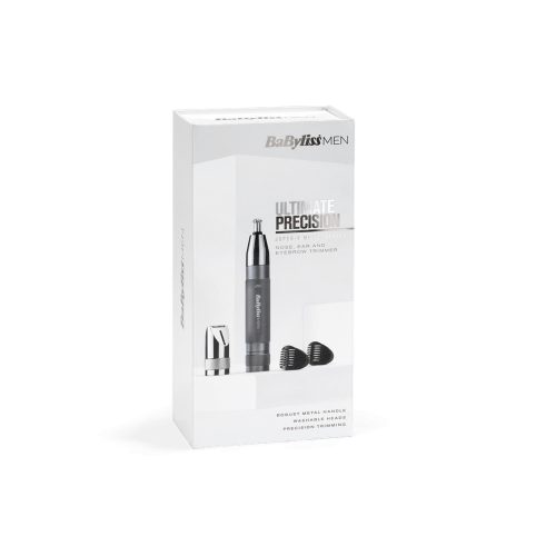 BaByliss E116E Super X-Metal Series Orr- és fülszőrzetnyíró szemöldök trimmerrel, szürke-ezüst