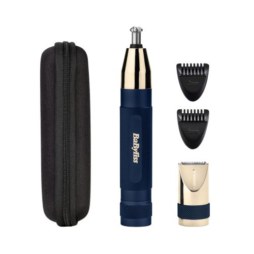 BaByliss E112E Super X-Metal Series Orr- és fülszőrzetnyíró szemöldök trimmerrel, kék