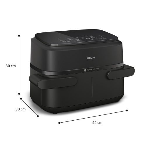 Airfryer 1000 DualBasket NA150/00 forrólevegős sütő