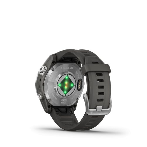 fenix 7S Pro Solar Silver w/Graphite silicone band