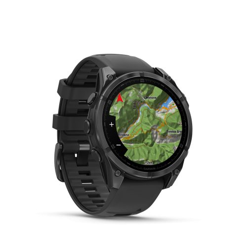 fenix 8, Slate grey w/Black Silicone Band, 47 mm