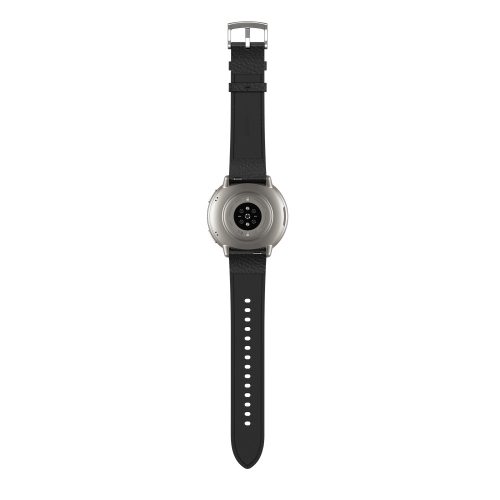 Amazfit Active 2 NFC (Round) Black Leather + Red Silicone strap