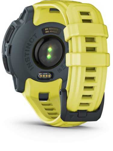 Instinct E, 45mm. Yellow, grey strap