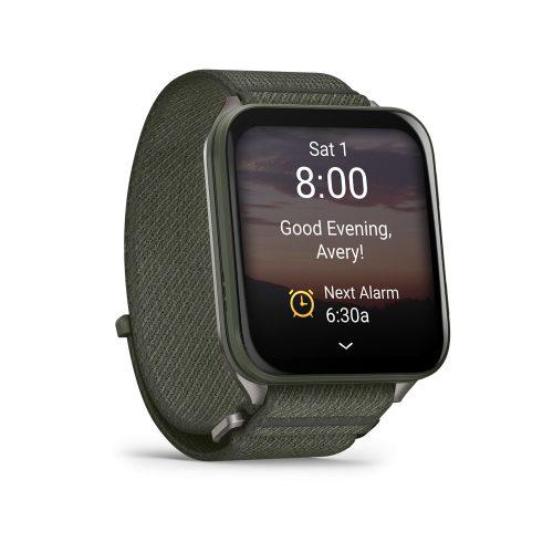 Venu X1 moss titanium, moss comfortfit nylon band