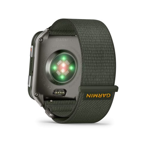 Venu X1 moss titanium, moss comfortfit nylon band