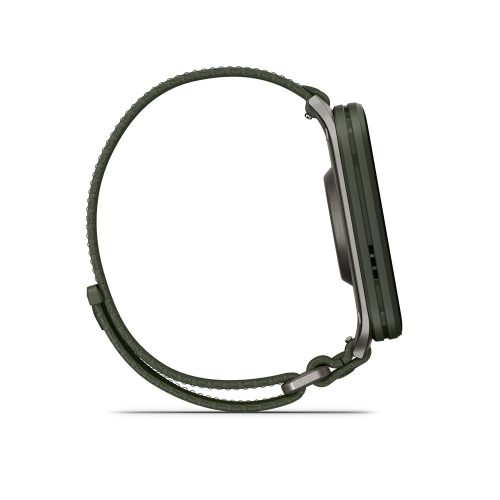 Venu X1 moss titanium, moss comfortfit nylon band