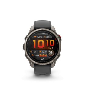   fenix 8 Pro 47mm AMOLED Sapphire Titanium grafit/black silicone band