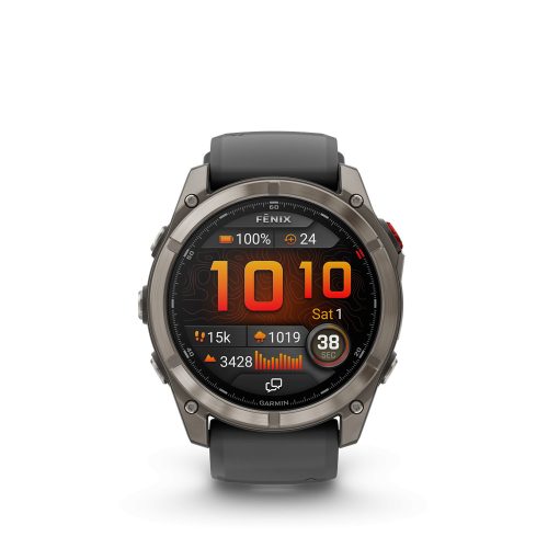 fenix 8 Pro 51mm AMOLED Sapphire Titanium grafit/black silicone band