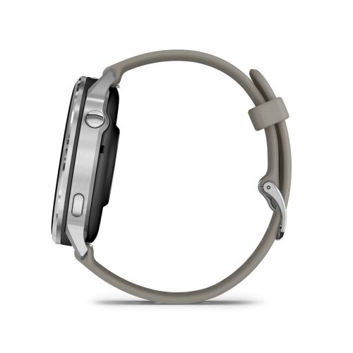 Venu 4 - 45 mm, silver, grey silicone band