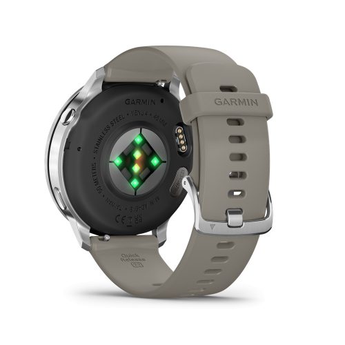 Venu 4 - 45 mm, silver, grey silicone band