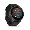 Venu 4 - 45 mm, dark grey, black silicone band