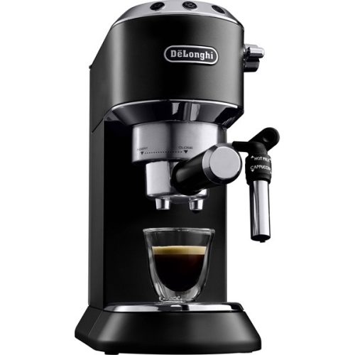 DELONGHI EC685.BK Dedica presszókávéfőző 15 bar, 3 szűrő:1 - 2 személyes és E.S.E., thermoblock, csészemelegítő