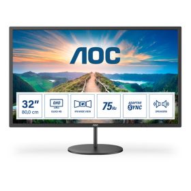 AOC IPS monitor 31.5" Q32V4, 2560x1440, 16:9, 250cd/m2, 4ms, HDMI/DisplayPort, hangszóró   AOC IPS monitor 31.5" Q32V4, 2560x1440, 16:9, 250cd/m2, 4ms, HDMI/DisplayPort, hangszóró
