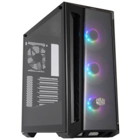 COOLER MASTER Ház Midi ATX MasterBox MB520 ARGB + 4db Ventilátor, Tápegység nélkül, Üvegfalú, Fekete   COOLER MASTER Ház Midi ATX MasterBox MB520 ARGB + 4db Ventilátor, Tápegység nélkül, Üvegfalú, Fekete