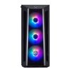 COOLER MASTER Ház Midi ATX MasterBox MB520 ARGB + 4db Ventilátor, Tápegység nélkül, Üvegfalú, Fekete