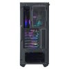 COOLER MASTER Ház Midi ATX MasterBox MB520 ARGB + 4db Ventilátor, Tápegység nélkül, Üvegfalú, Fekete