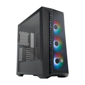COOLER MASTER Ház Midi ATX MasterBox 520 + 3db Ventilátor + HUB, Tápegység nélkül, Üvegfalú, fekete   COOLER MASTER Ház Midi ATX MasterBox 520 + 3db Ventilátor + HUB, Tápegység nélkül, Üvegfalú, fekete