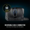 CORSAIR Vezetékes/Vezeték Nélküli Egér Gaming, DARK CORE RGB PRO, 8 programozható gomb, RGB, 18000dpi, fekete