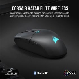 CORSAIR Vezetékes/Vezeték Nélküli Egér Gaming, KATAR ELITE, 6 programozható gomb, RGB Világítás, 26000dpi, fekete   CORSAIR Vezetékes/Vezeték Nélküli Egér Gaming, KATAR ELITE, 6 programozható gomb, RGB Világítás, 26000dpi, fekete