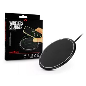   MAXLIFE QI UNIVERZÁLIS VEZETÉK NÉLKÜLI TÖLTŐ ÁLLOMÁS - 5V/2A - 10 W, FEKETE