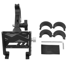 BLACKBIRD Biciklis Telefon tartó, alumínium fekete (60-100mm szélleségig állítható)   BLACKBIRD Biciklis Telefon tartó, alumínium fekete (60-100mm szélleségig állítható)