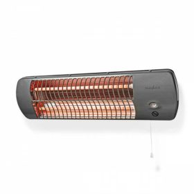 NEDIS HTBA10GY fürdőszobai kvarc hősugárzó, 1200W, 12m2 -es helyiséghez, 2 fokozat, falra szerelhető   NEDIS HTBA10GY fürdőszobai kvarc hősugárzó, 1200W, 12m2 -es helyiséghez, 2 fokozat, falra szerelhető