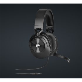 CORSAIR Vezetékes Headset, HS55 Gaming, Ultrakönnyű, Jack dugós, fekete   CORSAIR Vezetékes Headset, HS55 Gaming, Ultrakönnyű, Jack dugós, fekete