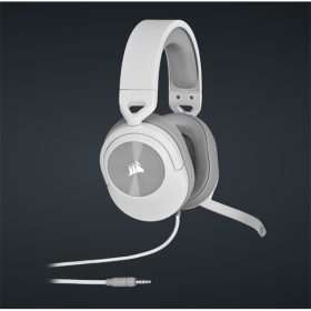 CORSAIR Vezetékes Headset, HS55 Gaming, Ultrakönnyű, Jack dugós, fehér   CORSAIR Vezetékes Headset, HS55 Gaming, Ultrakönnyű, Jack dugós, fehér