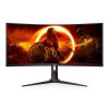 AOC Ívelt Gaming 180Hz VA monitor 34" CU34G2XP/BK, 3440x1440, 21:9, 430cd/m2, 1ms, 2xHDMI/DisplayPort/USBx4