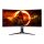AOC Ívelt Gaming 180Hz VA monitor 34" CU34G2XP/BK, 3440x1440, 21:9, 430cd/m2, 1ms, 2xHDMI/DisplayPort/USBx4