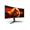 AOC Ívelt Gaming 180Hz VA monitor 34" CU34G2XP/BK, 3440x1440, 21:9, 430cd/m2, 1ms, 2xHDMI/DisplayPort/USBx4