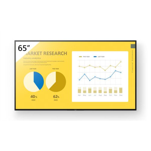 SONY Bravia 16/7 FW-65EZ20L 65" professzionális LCD kijelző, Android TV, 3840x2160, 16:9, 350 cd/m2, 3xHDMI/2xUSB/WIFI