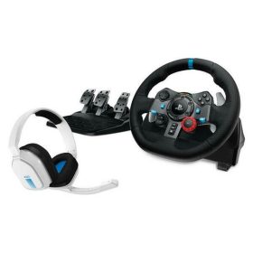   LOGITECH Játékvezérlő - G29 Driving Force Racing Kormány PS3/PS4/PS5/PC + Astro A10 Gaming headset, fehér