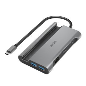   HAMA 00200143, FIC USB 3.2 GEN1 TYPE-C 7IN1, DOKKOLÓ (3X USB3.1, 2X USB-C, HDMI,LAN,PD)