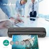 Nedis LAMI112BK4 laminálógép, A4 formárum, otthoni, irodai használat, laminálási sebesség: 23 cm / perc