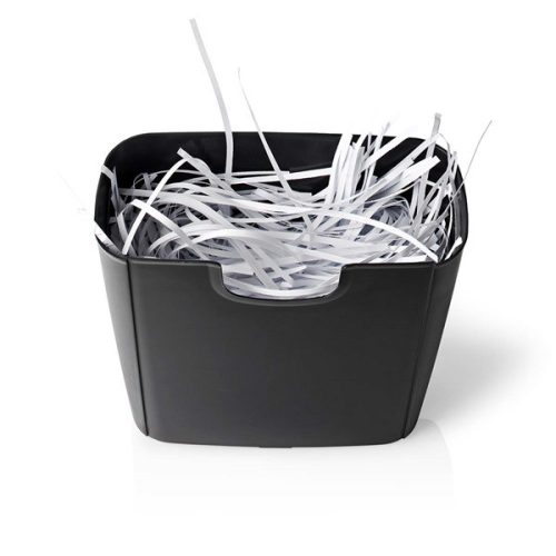 Nedis PASH112BKA4 iratmegsemmisítő, A4- es, 10L megsemmisített irat, DIN P-2 biztonsági szint – 6 mm széles csíkok