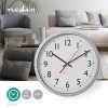 Nedis CLWA110WT falióra, 30 cm átmérő,  1 x AA, fehér, quarz technológia, 1,5V