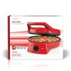 Nedis FCPM100FRD pizza és grillsütő egyben, 30 cm, Állítható hőmérséklet-szabályozás, 1800 W