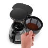 Nedis KACM150EBK kávéfőző, filteres kávé, 1.25 l, 10 csésze, melegen tartás funkció, fekete