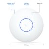 UBiQUiTi Wireless Access Point DualBand 1x2,5Gbps, 5Gbps, 2x2 MU-MIMO, WiFi7, POE nélkül, Falra rögzíthető - U7-LITE