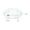 UBiQUiTi Wireless Access Point DualBand 1x2,5Gbps, 5Gbps, 2x2 MU-MIMO, WiFi7, POE nélkül, Falra rögzíthető - U7-LITE