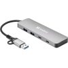 SANDBERG Hub és elosztó, USB-C/A to 2xUSB-A+2xUSB-C Hub