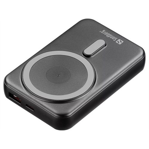 SANDBERG Hordozható akkumulátor, Mag Wireless Powerbank 10000