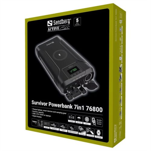 SANDBERG Hordozható akkumulátor, Survivor Powerbank 7 az 1-ben 76800