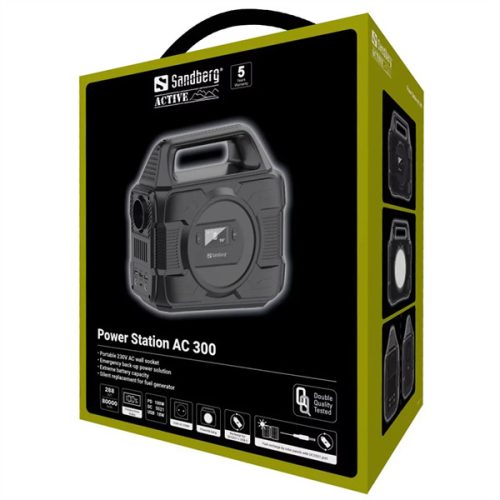 SANDBERG Hordozható akkumulátor, Power Station 300 AC