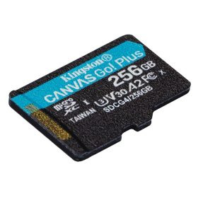 KINGSTON Memóriakártya MicroSDXC 256GB Canvas Go Plus Gen4 200R A2 U3 V30 Adapter nélkül   KINGSTON Memóriakártya MicroSDXC 256GB Canvas Go Plus Gen4 200R A2 U3 V30 Adapter nélkül