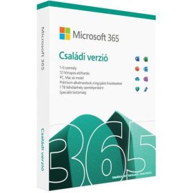   MICROSOFT 365 Családi Family Hungarian EuroZone Subscr 1YR Medialess FY25H2 Dobozos