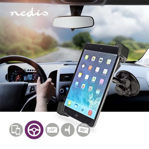 Nedis TCMT300BK autós tablet tartó konzol 12", szélvédőre vagy fejtámlára